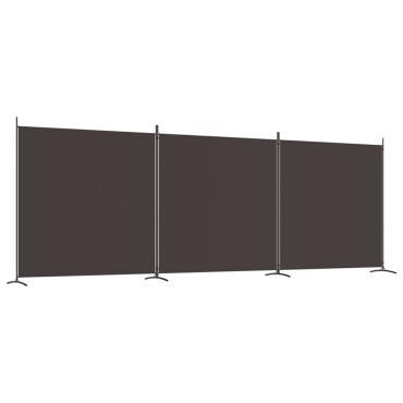 vidaXL Διαχωριστικό Δωματίου με 3 Πάνελ Καφέ 525x180cm από Ύφασμα 1 τεμ.