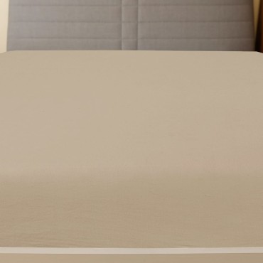 vidaXL Σεντόνια με Λάστιχο 2 τεμ. Taupe 90 x 200 εκ. Βαμβακερό Ζέρσεϊ