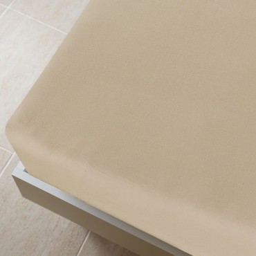 vidaXL Σεντόνια με Λάστιχο 2 τεμ. Taupe 140x200 εκ. Βαμβακερό Ζέρσεϊ