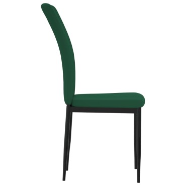 vidaXL Καρέκλες Τραπεζαρίας 2 τεμ. Σκούρο Πράσινο Βελούδινες 42x57,5x95cm