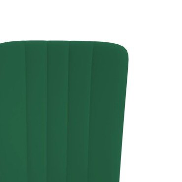vidaXL Καρέκλες Τραπεζαρίας 2 τεμ. Σκούρο Πράσινο Βελούδινες 42x57,5x95cm