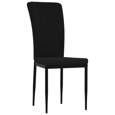 vidaXL Καρέκλες Τραπεζαρίας 2 τεμ. Μαύρες Βελούδινες 42x57,5x95cm