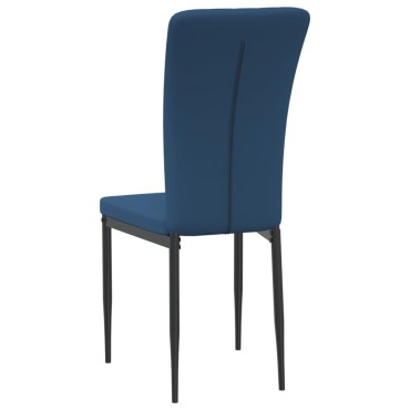 vidaXL Καρέκλες Τραπεζαρίας 2 τεμ. Μπλε Βελούδινες 42x57,5x95cm