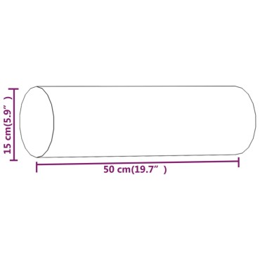 vidaXL Μαξιλάρια Διακοσμητικά 2 τεμ. Μαύρα Ø15x50 εκ. Βελούδινα