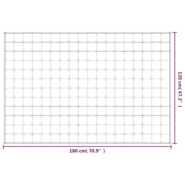 vidaXL Κουβέρτα Βαρύτητας Γκρι 120 x 180 εκ. 5 κ. Υφασμάτινη