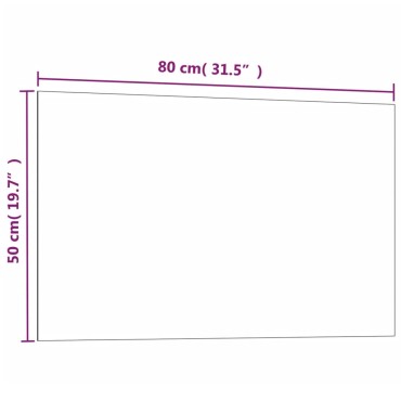 vidaXL Πίνακας Επιτοίχιος Μαγνητικός Μαύρος 80 x 50 εκ. Ψημένο Γυαλί