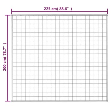 vidaXL Κουβέρτα Βαρύτητας Γκρι 200 x 225 εκ. 13 κ. Υφασμάτινη