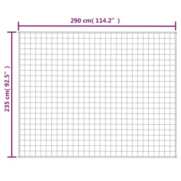 vidaXL Κουβέρτα Βαρύτητας Γκρι 235 x 290 εκ. 11 κ. Υφασμάτινη