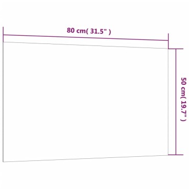 vidaXL Πίνακας Επιτοίχιος Μαγνητικός Λευκός 80 x 50 εκ. Ψημένο Γυαλί