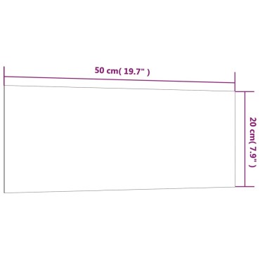 vidaXL Πίνακας Επιτοίχιος Μαγνητικός Λευκός 50 x 20 εκ. Ψημένο Γυαλί