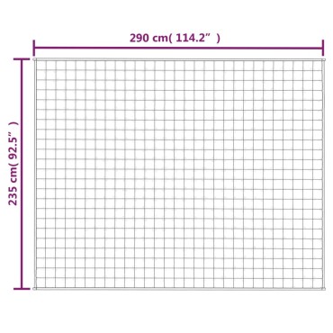 vidaXL Κουβέρτα Βαρύτητας Ανοιχτό Κρεμ 235 x 290 εκ. 15 κ. Υφασμάτινη