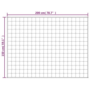 vidaXL Κουβέρτα Βαρύτητας Μπλε 150 x 200 εκ. 7 κ. Υφασμάτινη