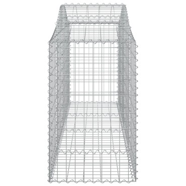 vidaXL Συρματοκιβώτια Τοξωτά 8 τεμ. 200x50x80/100 εκ. Γαλβαν. Ατσάλι