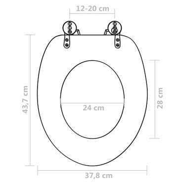 vidaXL Καλύμματα Λεκάνης με Soft Close 2 τεμ. Σχέδιο Σταγόνες Μπλε MDF