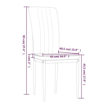 vidaXL Καρέκλες Τραπεζαρίας 4 τεμ. Μπορντό Βελούδινες 42x57,5x95cm
