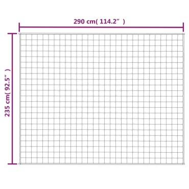 vidaXL Κουβέρτα Βαρύτητας Γκρι 235 x 290 εκ. 15 κ. Υφασμάτινη