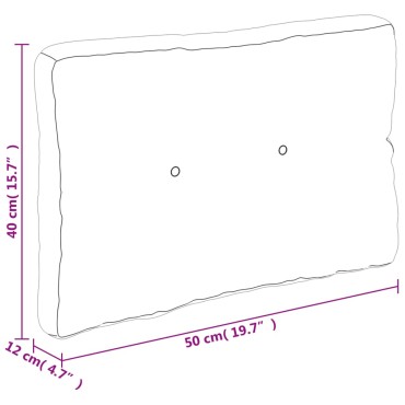 vidaXL Μαξιλάρι Παλέτας Τιρκουάζ 50 x 40 x 12 εκ. Υφασμάτινο