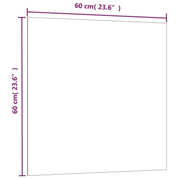 vidaXL Πίνακας Επιτοίχιος Μαγνητικός Μαύρος 60x60 εκ. από Ψημένο Γυαλί