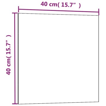 vidaXL Πίνακας Επιτοίχιος Μαγνητικός Λευκός 40 x 40 εκ. Ψημένο Γυαλί