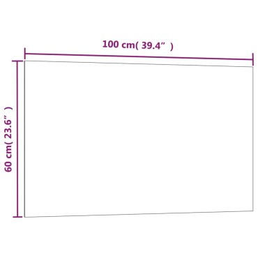 vidaXL Πίνακας Επιτοίχιος Μαγνητικός Λευκός 100 x 60 εκ. Ψημένο Γυαλί