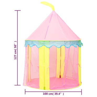 vidaXL Παιδική Σκηνή Ροζ 100x100x127 εκ. με 250 Μπάλες