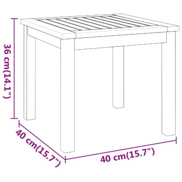 vidaXL Τραπεζάκι Σαλονιού 40x40x36cm από Μασίφ Ξύλο Ακακίας 1 τεμ.