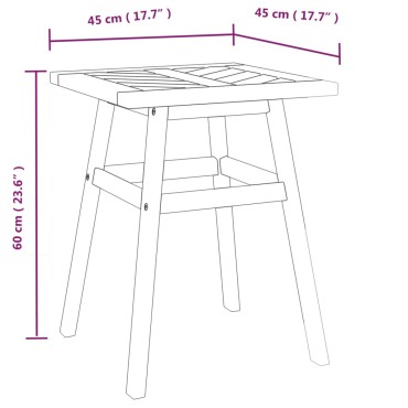 vidaXL Τραπεζάκι Βοηθητικό 45x45x60cm από Μασίφ Ξύλο Ακακίας 1 τεμ.