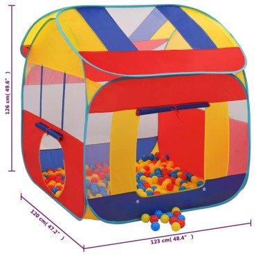 vidaXL Παιδική Σκηνή 123 x 120 x 126 εκ. με 550 Μπάλες