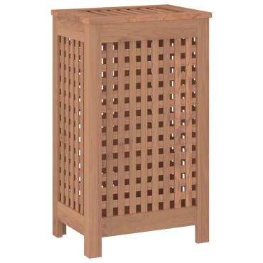 vidaXL Καλάθι Άπλυτων 35 x 25 x 60 εκ. από Μασίφ Ξύλο Teak