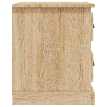 vidaXL Κομοδίνα 2 τεμ. Sonoma Oak 39x39x47,5cm από Επεξεργασμένο Ξύλο