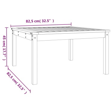 vidaXL Τραπέζι Κήπου 82,5x82,5x45cm από Μασίφ Ξύλο Ψευδοτσούγκας 1 τεμ.