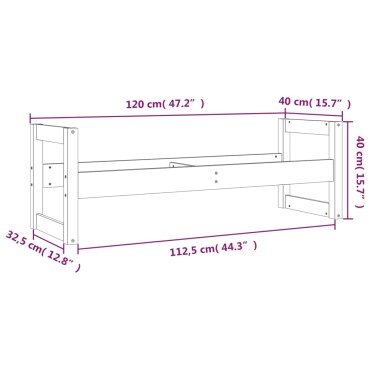 vidaXL Ραφιέρα Ελαστικών 120x40x40 εκ. από Μασίφ Ξύλο Πεύκου