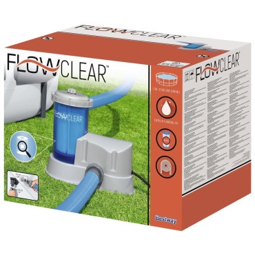 Bestway Αντλία Πισίνας Flowclear με Διαφανή Κασέτα Φίλτρου