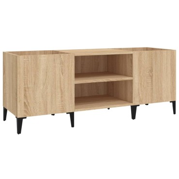 vidaXL Δισκοθήκη Sonoma Δρυς 121x38x48cm από Επεξεργασμένο Ξύλο