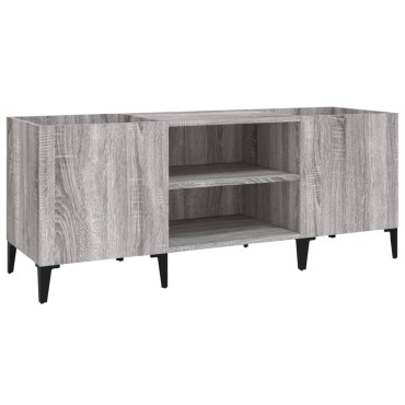 vidaXL Δισκοθήκη Γκρι Sonoma 121x38x48cm από Επεξεργασμένο Ξύλο