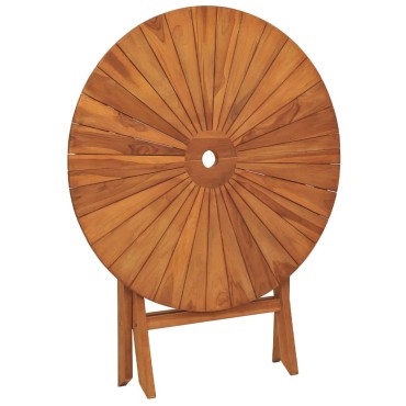 vidaXL Τραπέζι Κήπου Πτυσσόμενο 85x75cm Μασίφ Ξύλο Teak 1 τεμ.