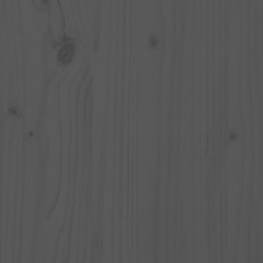 vidaXL Πλαίσιο Κρεβατιού με Κεφαλάρι Γκρι 140x190cm από Μασίφ Ξύλο 1 τεμ. - Μονό