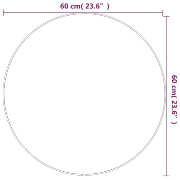 vidaXL Καθρέφτης Τοίχου Στρογγυλός Χρυσός Ø 60 εκ.