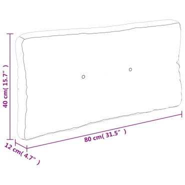 vidaXL Μαξιλάρι Παλέτας με Σχέδιο Φύλλων 80 x 40 x 12 εκ. Υφασμάτινο