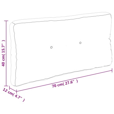 vidaXL Μαξιλάρι Παλέτας Τιρκουάζ 70 x 40 x 12 εκ. Υφασμάτινο