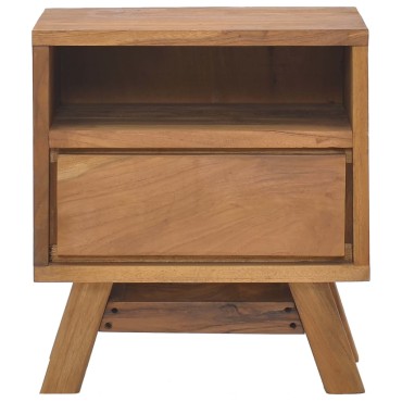 vidaXL Κομοδίνο 40x30x45cm από Μασίφ Ξύλο Teak 1 τεμ.