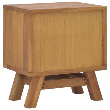 vidaXL Κομοδίνο 40x30x45cm από Μασίφ Ξύλο Teak 1 τεμ.