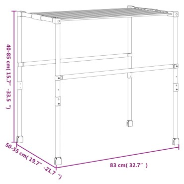 vidaXL Απλώστρα Ρούχων 83 x (50-55) x (40-85) εκ. από Αλουμίνιο