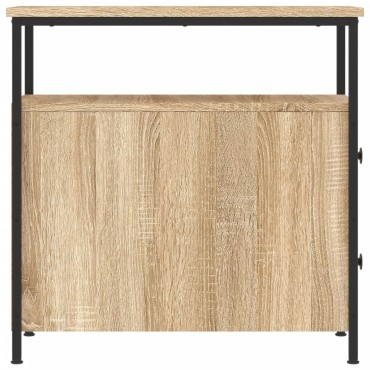 vidaXL Κομοδίνο Sonoma Δρυς 30x60x60cm από Επεξεργασμένο Ξύλο 1 τεμ.