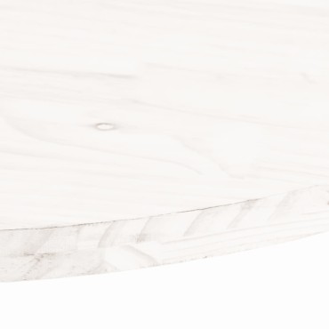 vidaXL Επιφάνεια Τραπεζιού Οβάλ Λευκή 100x50x2,5cm Μασίφ Ξύλο Πεύκου 1 τεμ.
