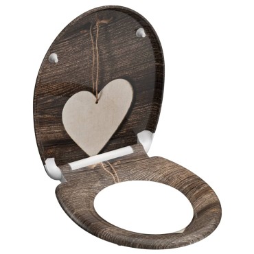 SCHÜTTE Κάθισμα Λεκάνης WOOD HEART Soft-Close & Σχέδιο από Duroplast