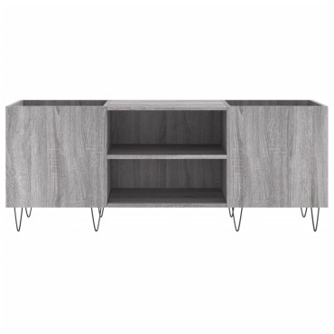 vidaXL Δισκοθήκη Γκρι Sonoma 121x38x48cm από Επεξεργασμένο Ξύλο