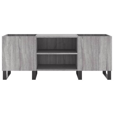 vidaXL Δισκοθήκη Γκρι Sonoma 121x38x48cm από Επεξεργασμένο Ξύλο