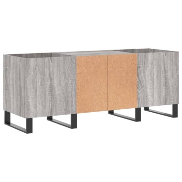 vidaXL Δισκοθήκη Γκρι Sonoma 121x38x48cm από Επεξεργασμένο Ξύλο