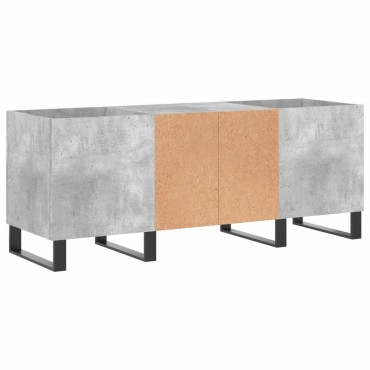 vidaXL Δισκοθήκη Γκρι Σκυροδέματος 121x38x48cm Επεξεργασμένο Ξύλο